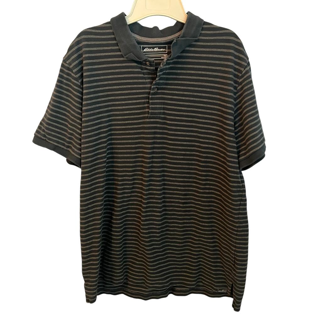 Eddie Bauer Striped Polo Shirt Size TXL